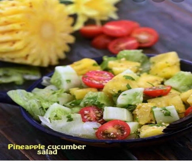 pineapple & cucumber salad